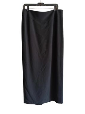 Simon Chang Black Crepe Maxi Skirt